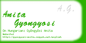 anita gyongyosi business card