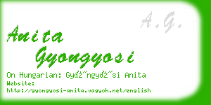 anita gyongyosi business card